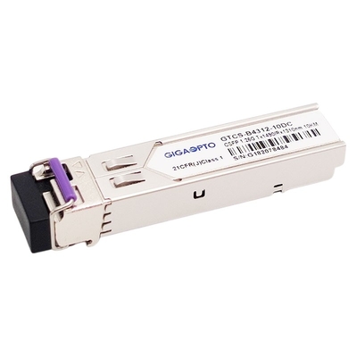 2 채널 1000BASE BX 비디 SFP 광 전송부 TX1490nm RX1310nm 10 킬로미터 SMF LC 모듈
