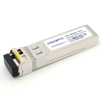 6G SDI 화면 TX1550nm RX1310nm 10 킬로미터 BIDI 송수신기 모듈 MSA