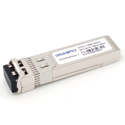 8GFC 광섬유 채널 모듈 ZW SFP+ 송수신기 80 킬로미터 1550nm EML SMF LC DOM