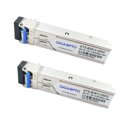 1000BASE BX 시스코 GLC-BX-20U 적합한 SFP 송수신기 모듈 TX1310nm RX1550nm 20 킬로미터