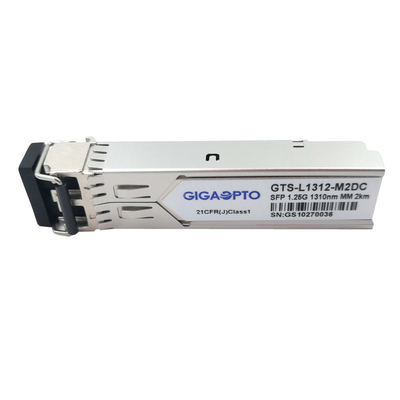 SFP 1000BASE SX 1310nm MMF 2 킬로미터 DOM 1.25G 광 송수신기 모듈 이중 통신 LC