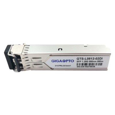 1.25G SFP 산업적 송수신기 1000BASE-sx 850nm 550m 두 부분으로 된 LC MMF DOM 모듈