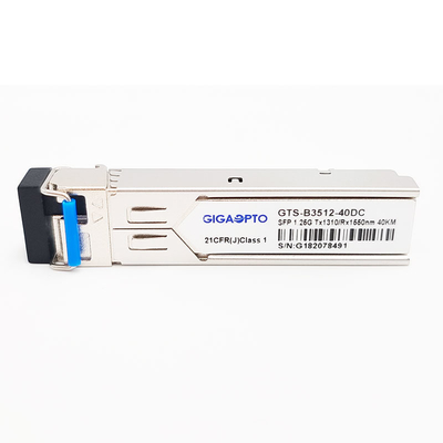 1000BASE-BX 1.25G BIDI SFP TX1310nm/RX1550nm 40km SMF LC DOM 트랜시버 모듈
