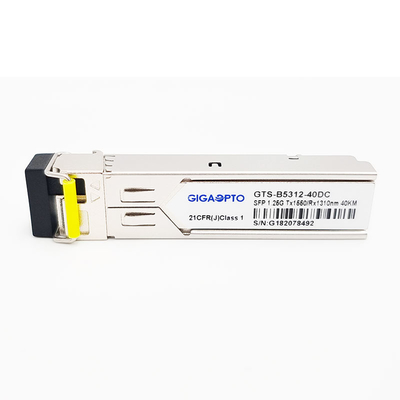1000BASE-BX 1.25G BiDi SFP 트랜시버 40km TX1550nm/RX1310nm LC SMF DOM 모듈