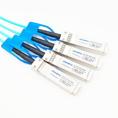 4x25G SFP28 팬 아웃 AOC에 대한 평행한 탈출 활동적 광케이블 100G QSFP28