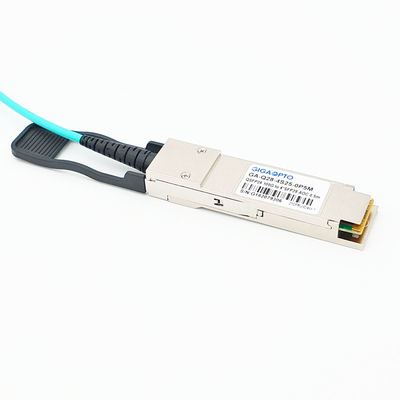 4x25G SFP28 팬 아웃 AOC에 대한 평행한 탈출 활동적 광케이블 100G QSFP28