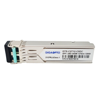 이중 통신 SFP 송수신기 모듈  1.25G 1000BASE CWDM 1270 1610nm 120 킬로미터  LC SMF DOM