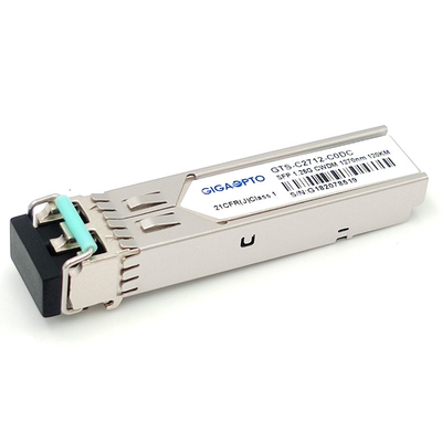 이중 통신 SFP 송수신기 모듈  1.25G 1000BASE CWDM 1270 1610nm 120 킬로미터  LC SMF DOM