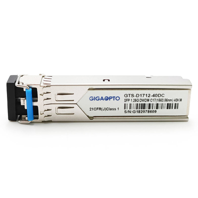 1.25G SFP 100GHz 1000BASE DWDM C17~C61 40 킬로미터 DOM은 LC SMF 송수신기 모듈을 이중화합니다