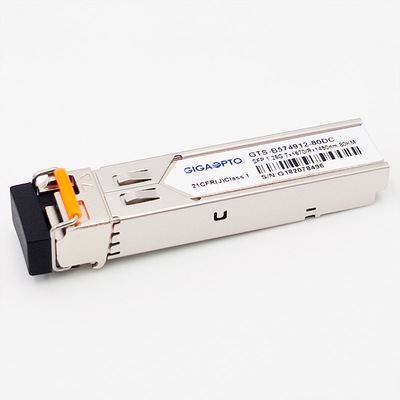 1000BASE-BX 1.25G BiDi SFP 트랜시버 모듈 TX1570nm/RX1490nm 80km LC SMF DOM