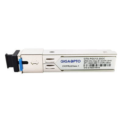 일반적인 클래스 B+ ONU GPON SFP 송수신기 모듈 SMF 1310nm 1490nm SC APC 광 커넥터 DDM