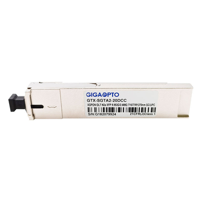 XGPON OLT N2a XFP 송수신기 모듈 TX 1577nm 9.953G/RX1270nm 2.488G SMF 20 킬로미터 SC UPC DDM