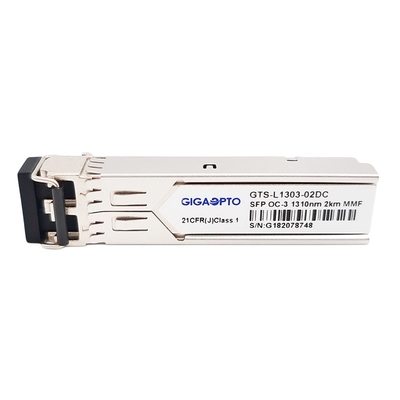 OC-3/STM-1 SR-0 155Mbps 1310nm MMF 2 킬로미터 SFP 송수신기 모듈 이중 통신 LC DOM
