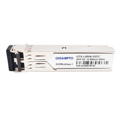 622Mbps SFP OC-12/STM-4 SR-0 850nm 500m 송수신기 모듈 MMF DOM 두 부분으로 된 LC