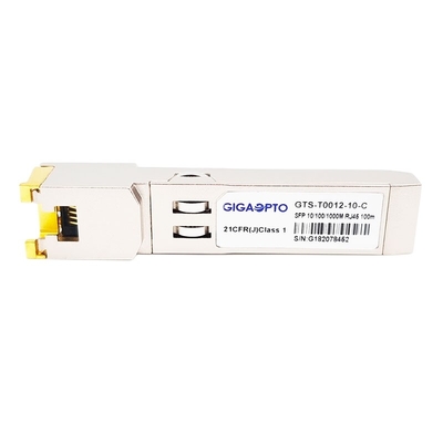 구리 SFP 10/100/1000BASE-T 100m SGMII Cat 6/6a RJ-45 광 송수신기 모듈
