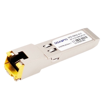 구리 SFP 10/100/1000BASE-T 100m SGMII Cat 6/6a RJ-45 광 송수신기 모듈