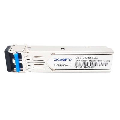 1.25G 1000BASE EX 산업적이 SFP 송수신기 1310nm 40 킬로미터 SMF 두 부분으로 되 LC DOM 모듈