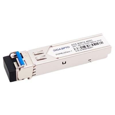 SMF LC DOM 송수신기 모듈 1000BASE BX 1.25G BIDI TX1310nm RX1550nm SFP 40 킬로미터