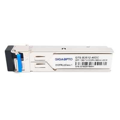 SMF LC DOM 송수신기 모듈 1000BASE BX 1.25G BIDI TX1310nm RX1550nm SFP 40 킬로미터