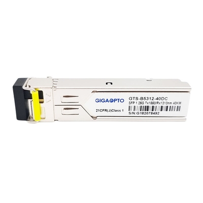 1000BASE BX 1.25G 비디 SFP 송수신기 TX1550nm SFP 1.25G 1310nm 40 킬로미터 LC SMF DOM  모듈