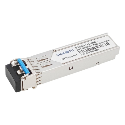 1.25Gbps 1000BASE DWDM SFP 광 전송부 100 킬로미터 C17 C61 100GHz DOM SMF LC