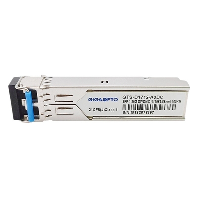 1.25Gbps 1000BASE DWDM SFP 광 전송부 100 킬로미터 C17 C61 100GHz DOM SMF LC