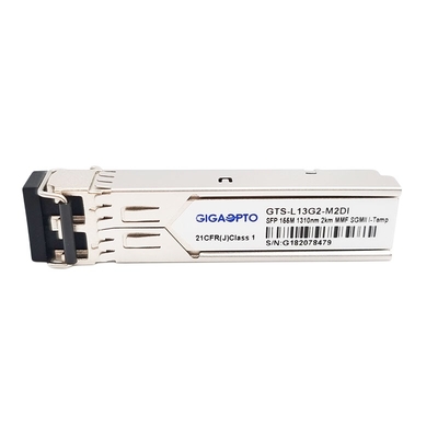 기가비트 이더넷 2 킬로미터 155Mbps 1310nm 두 부분으로 된 파이버 송수신기를 위한 100BASE FX SFP 광 송수신기 모듈