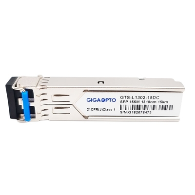 100BASE LX 1310nm 15 킬로미터 SFP 광 송수신기 모듈 이중 통신 LC SMF DOM 155Mbps