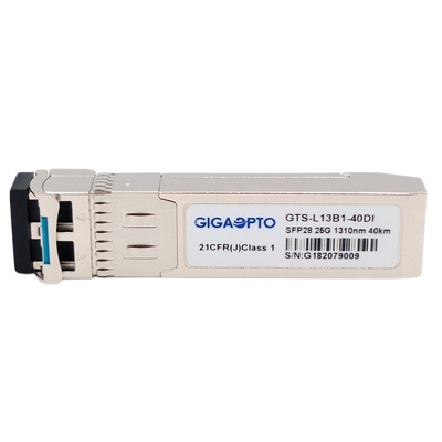 SFP28 25GBASE ER 1310n 40 킬로미터 광학 SFP 송수신기 모듈 EML APD SMF LC DOM 산업적입니다