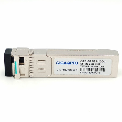 SFP28 양방향 광 송수신기 모듈 10 킬로미터 LC DOM 1270nm-TX/1330nm-RX