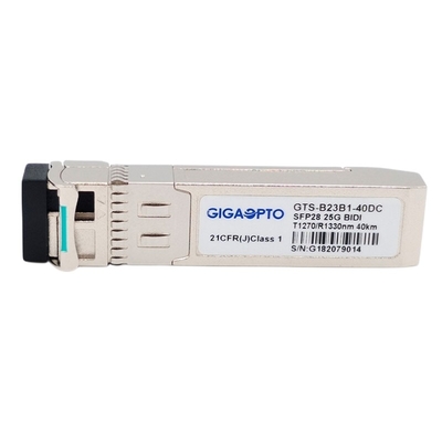 SFP28 25G 광 전송부 1270nm TX 1330nm RX 40 킬로미터 25GBASE-BX40-U SMF LC DOM