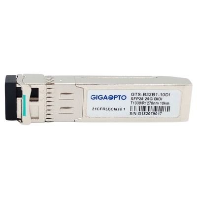 단체 LC SMF WDM 송수신기 SFP28 25GBASE 1330nm TX 1270nm RX 10 킬로미터
