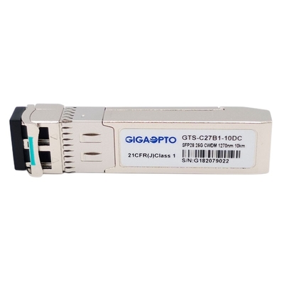 25GBase LR SFP28 광 전송부 이더넷 CWDM SFP28 1270~1370nm 10 킬로미터 단일모드 LC SFP