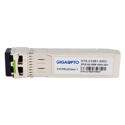 25GBASE ER 가벼운 CWDM SFP28 광 전송부 1270nm~1370nm 30 킬로미터 LC SMF DOM