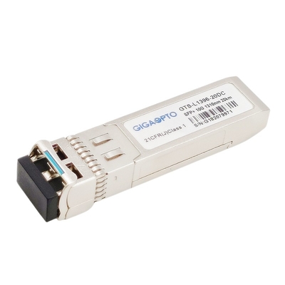 SFP+ 10G ELR 단일모드 섬유 SMF 20 킬로미터 광 송수신기 모듈 1310nm LC DDM