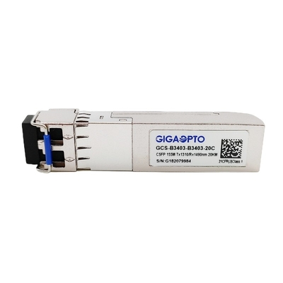 100BASE 듀얼 BIDI CSFP 광 파이버 트랜시버 TX1310nm RX1490nm LC 20 킬로미터 DOM