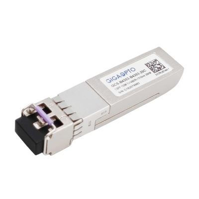 2 섬유 100BASE BIDI CSFP 파이버 송수신기 TX1490nm RX1310nm LC 20 킬로미터 DOM