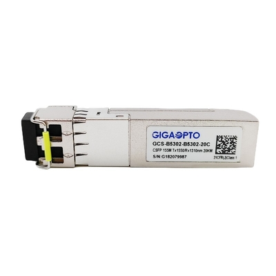 100Mbps 소형 SFP 듀얼 양방향성 광 전송부 TX1550nm RX1310nm LC 20 킬로미터 DOM