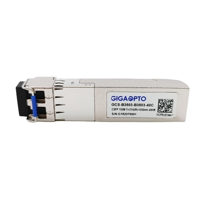 2 섬유 100Base CSFP BIDI EX TX 1310nm RX 1550nm 송수신기 LC 40 킬로미터 DOM