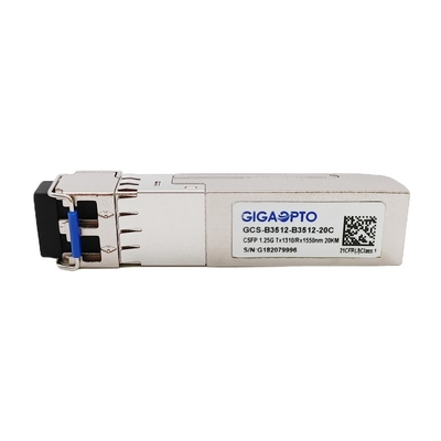 듀얼 1G BIDI CSFP 송수신기 모듈 LX 1310nm TX 1550 nm RX SMF 20 킬로미터