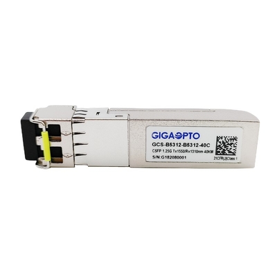 1000BASE CSFP 이원적이 BIDI 송수신기 40 킬로미터 TX1550 RX1310 SM LC DOM