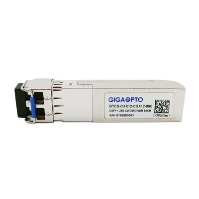 1000BASE CWDM CSFP 이원적이 BIDI 80 킬로미터 TX C51 RX C47 SM 송수신기 LC DOM