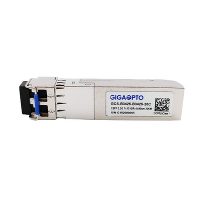2.5Gbps CSFP 이원적이 BIDI 20 킬로미터 TX1310 RX1490 송수신기 LC DOM