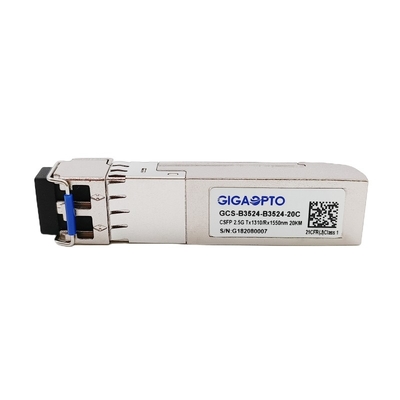 듀얼 섬유 2.5Gbps CSFP BIDI 광 전송부 TX1310 RX1550 LC 20 킬로미터 DOM