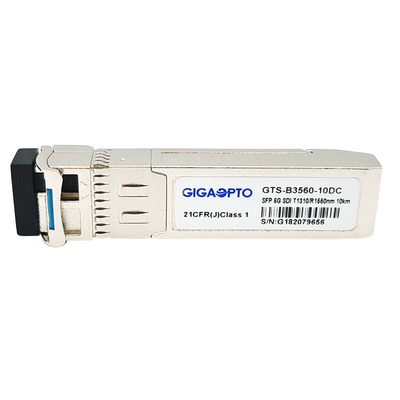 6G SDI SMPTE SFP BIDI LC TX1310nm RX1550nm 10 킬로미터 송수신기 모듈 MSA