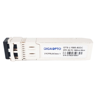 8GFC 광섬유 채널 모듈 ZW SFP+ 송수신기 80 킬로미터 1550nm EML SMF LC DOM
