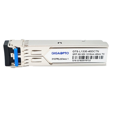 SD HD/3G SDI를 위한 비 MSA 핀 배치 3Gbps 화면 SFP 송수신기 광 송신기 1310nm 40 킬로미터