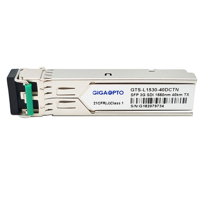 논 MSA 3G SDI 화면 SFP 송수신기 TX 단지 1550nm 40 킬로미터 화면만 병적 패턴 단일 송신기 모듈 DDM