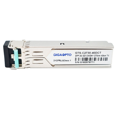 3Gbps SDI 화면 SFP 송수신기 CWDM 단일 송신기 1270nm 1610nm 40 킬로미터 SMF LC DDM MSA