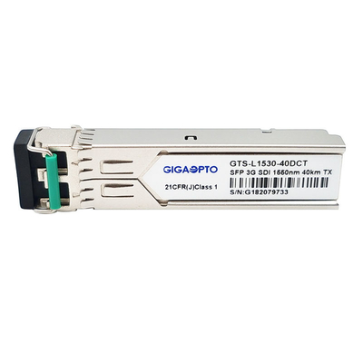 SD HD 3G SDI를 위한 MSA 3Gbps 화면 SFP 송신기 1550nm 40 킬로미터
